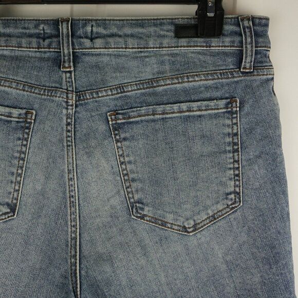 New Kut from the Kloth Gidget Mid-Rise Raw Hem Jean Shorts size 12 - Picture 8 of 13